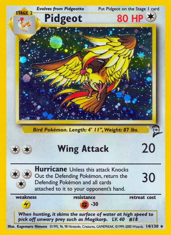 Pidgeot from Base Set 2