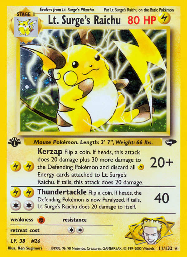 Lt. Surge's Raichu from Gym Challenge