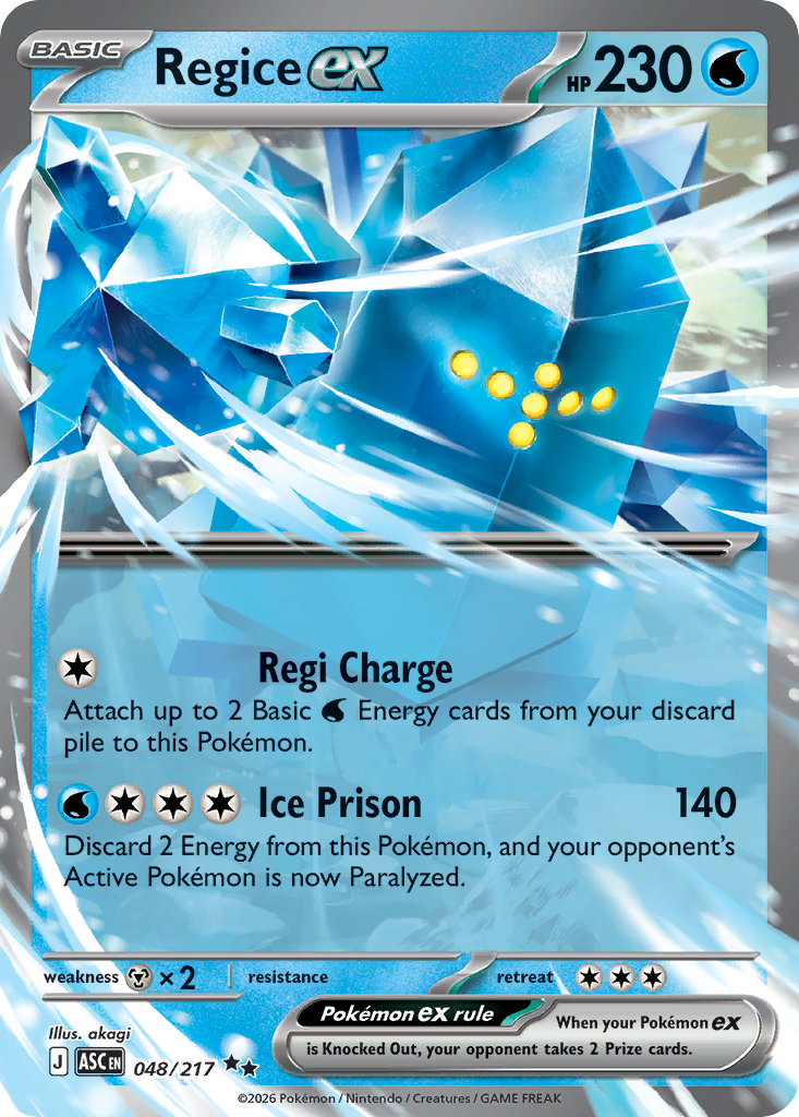 Regice ex from Ascended Heroes