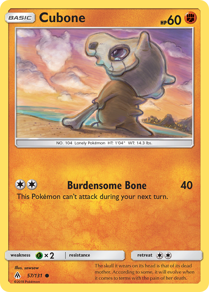Cubone from Forbidden Light