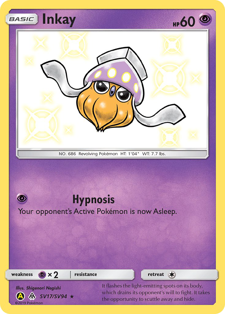 Inkay from Hidden Fates Shiny Vault