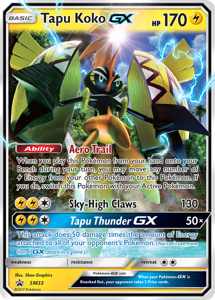 Tapu Koko-GX from SM Black Star Promos