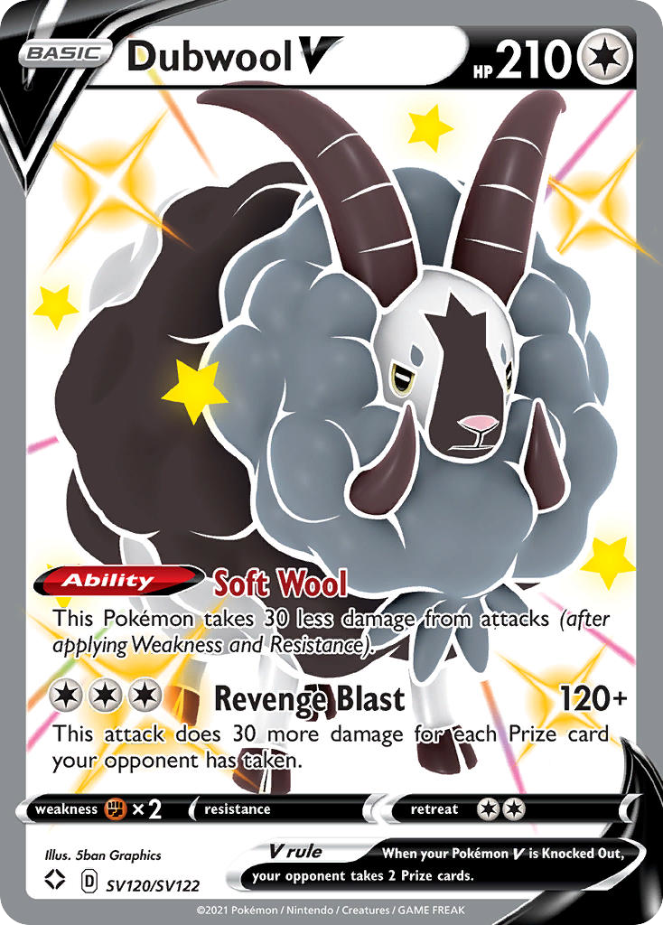 Dubwool V from Shining Fates Shiny Vault