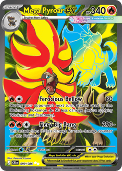 Mega Pyroar ex from Chaos Rising